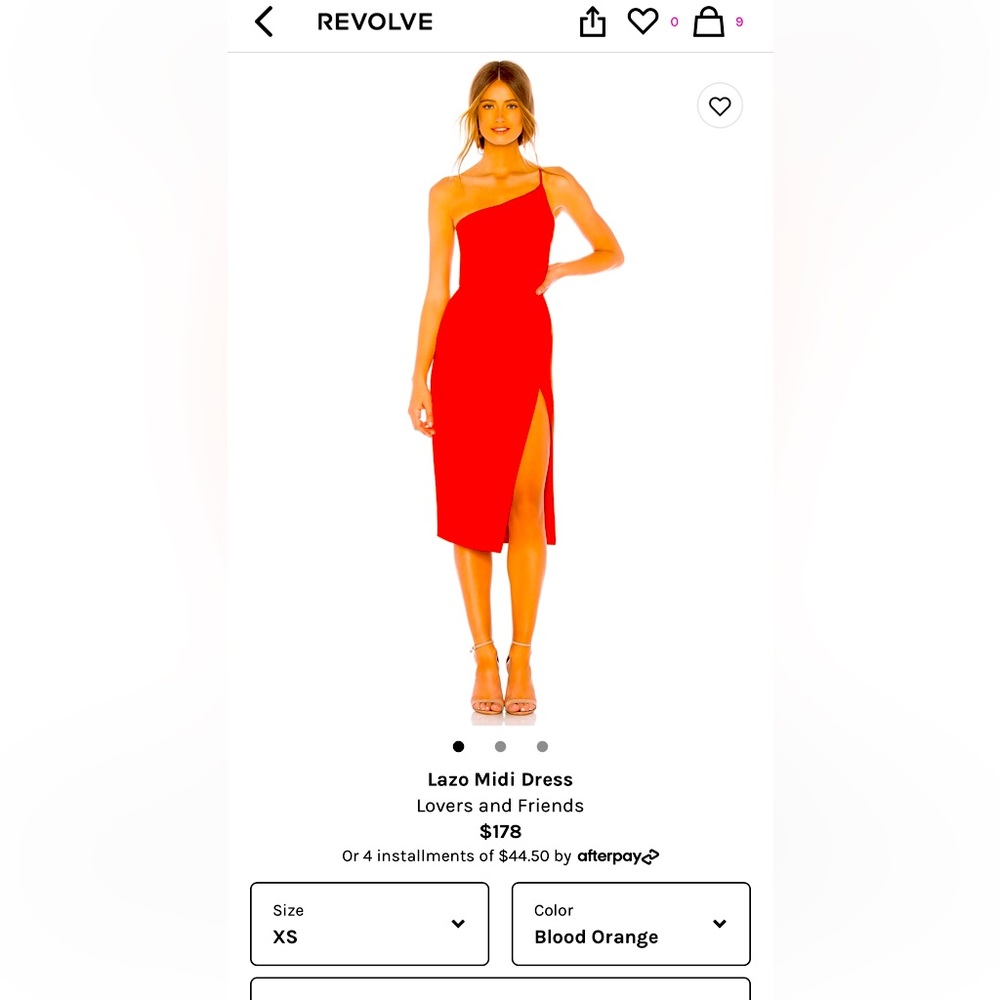 Lovers+Friends Red One shoulder dress